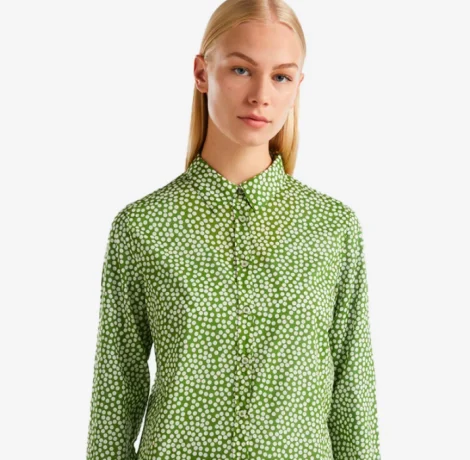 Green Dotted Shirt