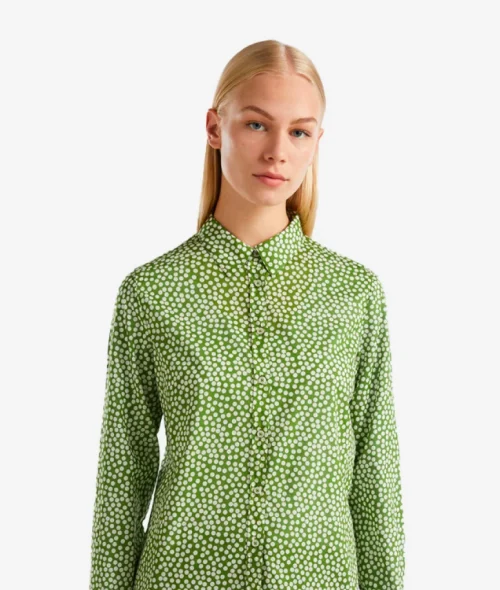 Green Dotted Shirt