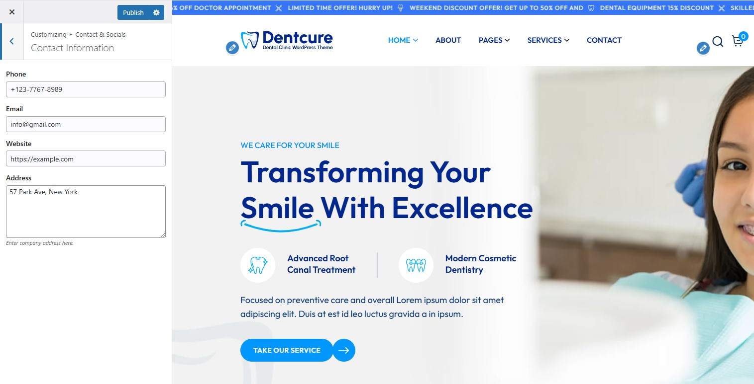 Theme contact