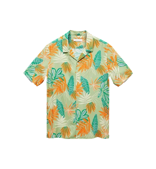 Printed fluid regular-fit shirt