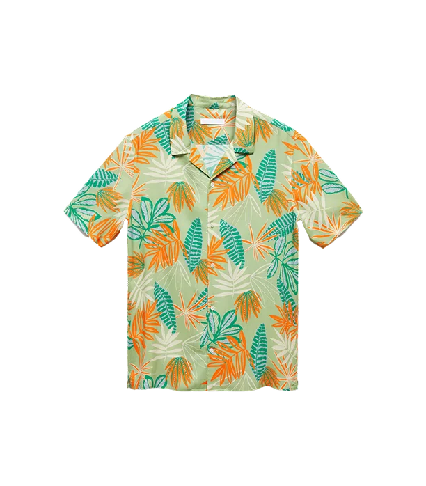 Printed fluid regular-fit shirt