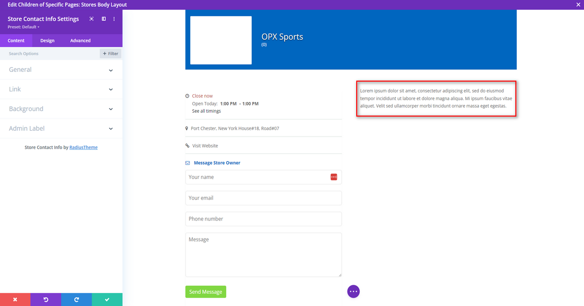 Screenshot of Store Description