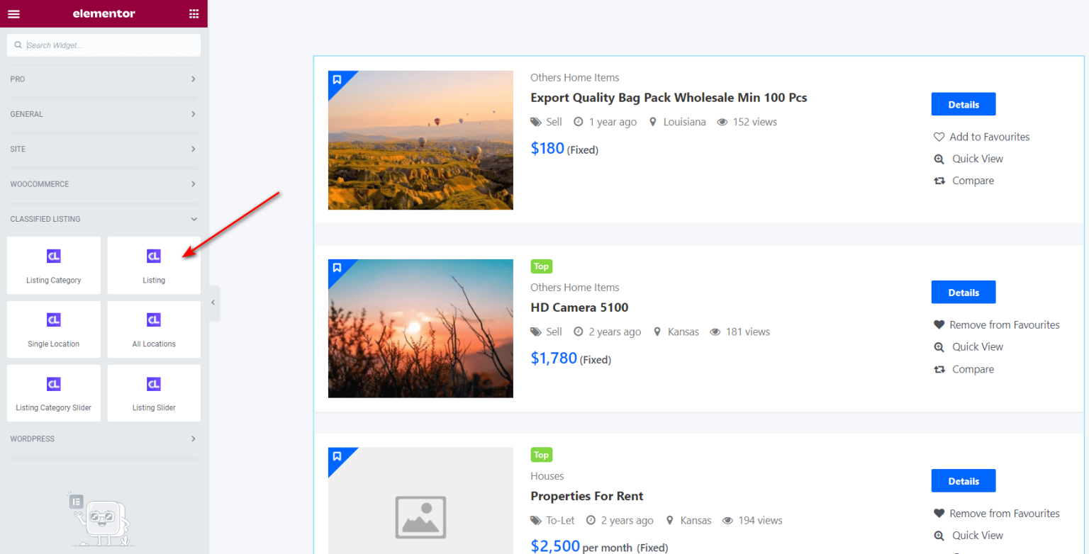 Listings - Classified Listing Main Documentation