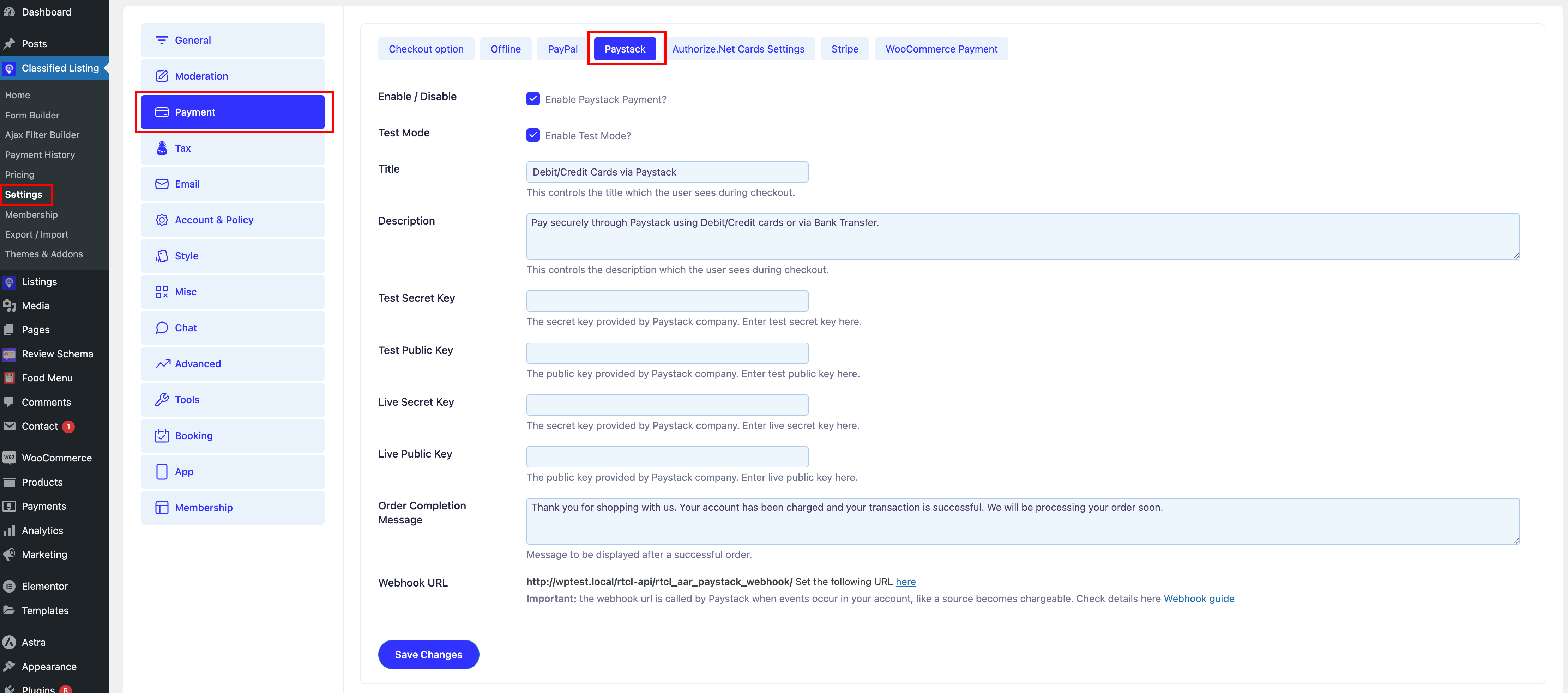 Paystack [Addon] - Classified Listing Main Documentation
