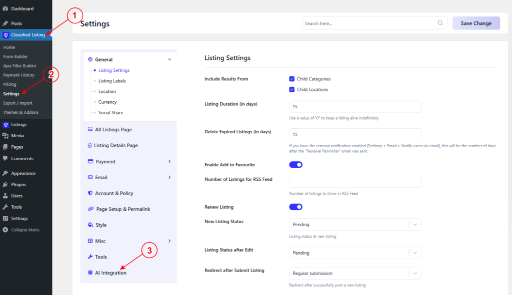 Navigate to AI Integration