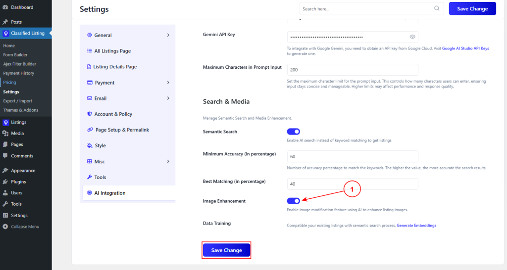 Enable Image Enhancement