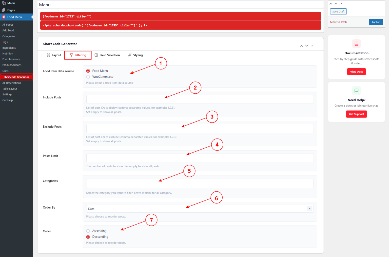 Dynamic Food Menu Filtering Filtering – Food Menu – Restaurant Menu & Online ordering by WooCommerce