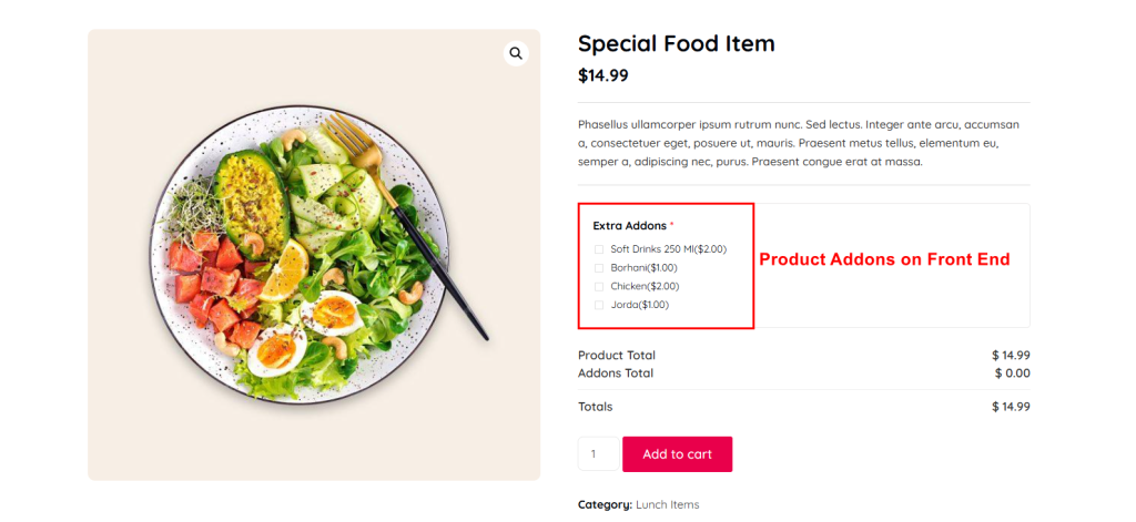 Product Addons PRO – Food Menu – Restaurant Menu & Online ordering by ...