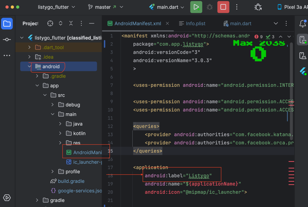 Configuring App name – Listygo – Mobile App Documentation