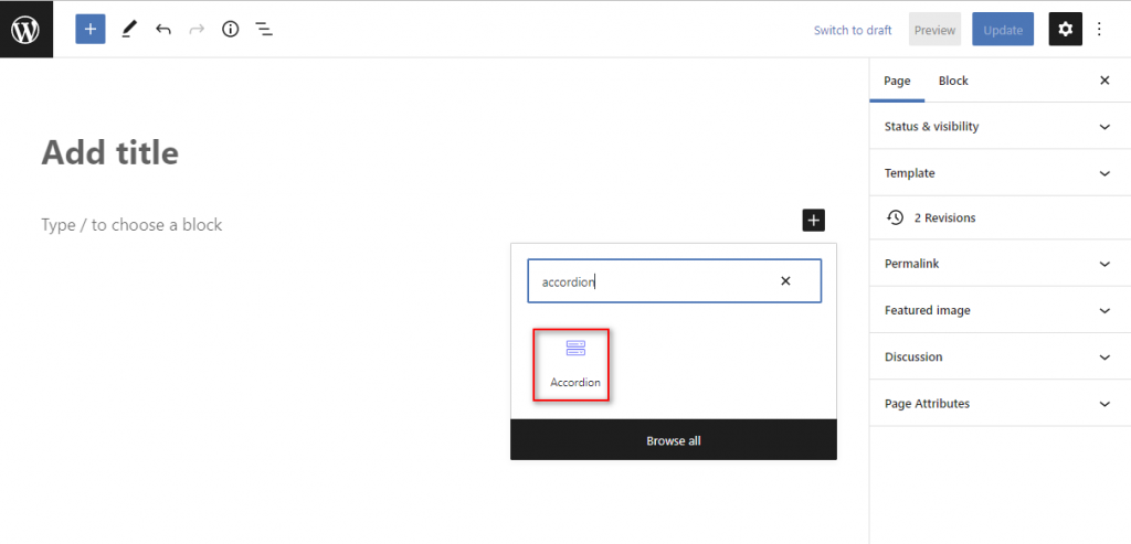 Accordion Block – Radius Blocks – Documentation