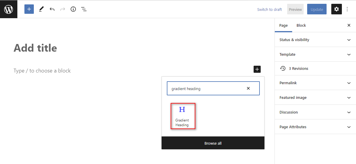 Gradient Heading – Radius Blocks – Documentation