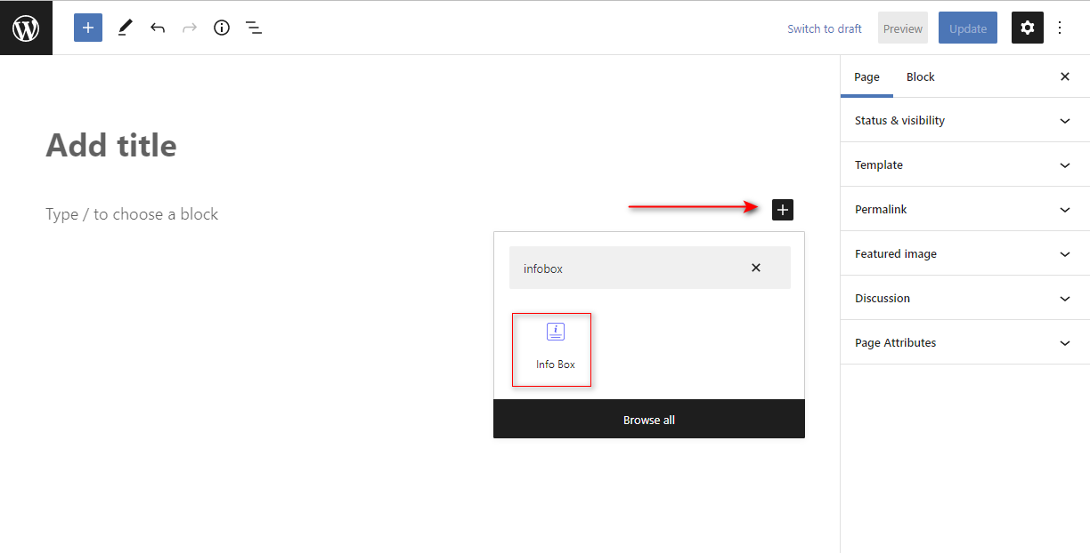 Info box Block – Radius Blocks – Documentation