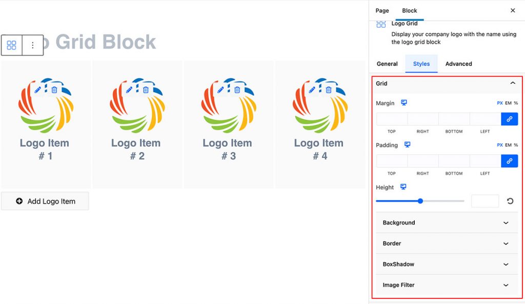Logo Grid Block – Radius Blocks – Documentation