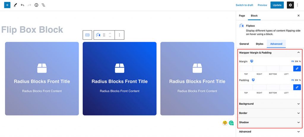 Flipbox Block – Radius Blocks – Documentation