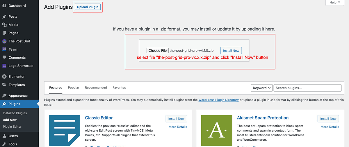 Installation – Post Grid Plugin for WordPress