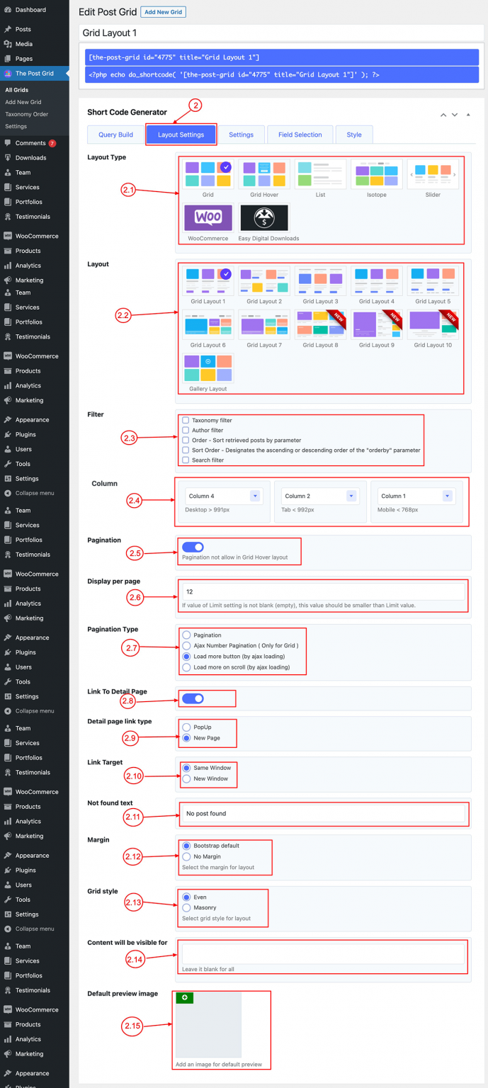 Layout Settings – Post Grid Plugin for WordPress