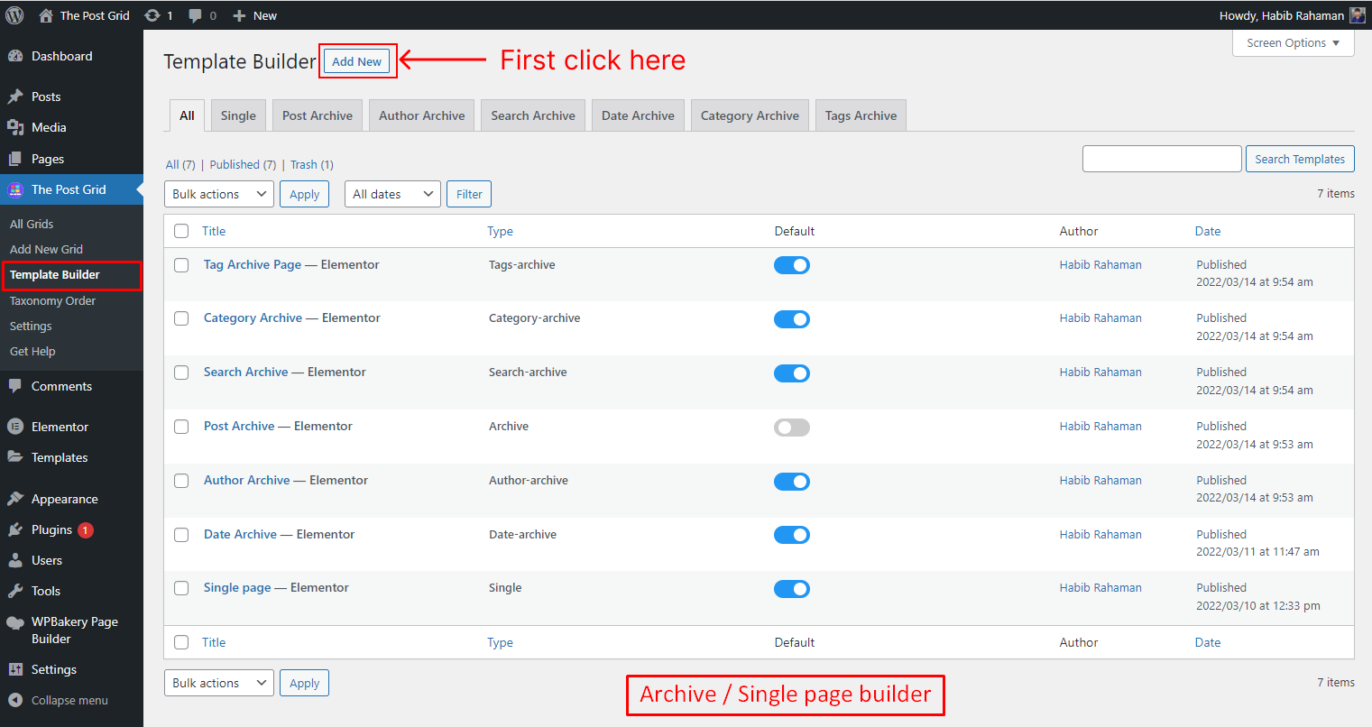 Archive / Single Page Builder – Post Grid Plugin for WordPress