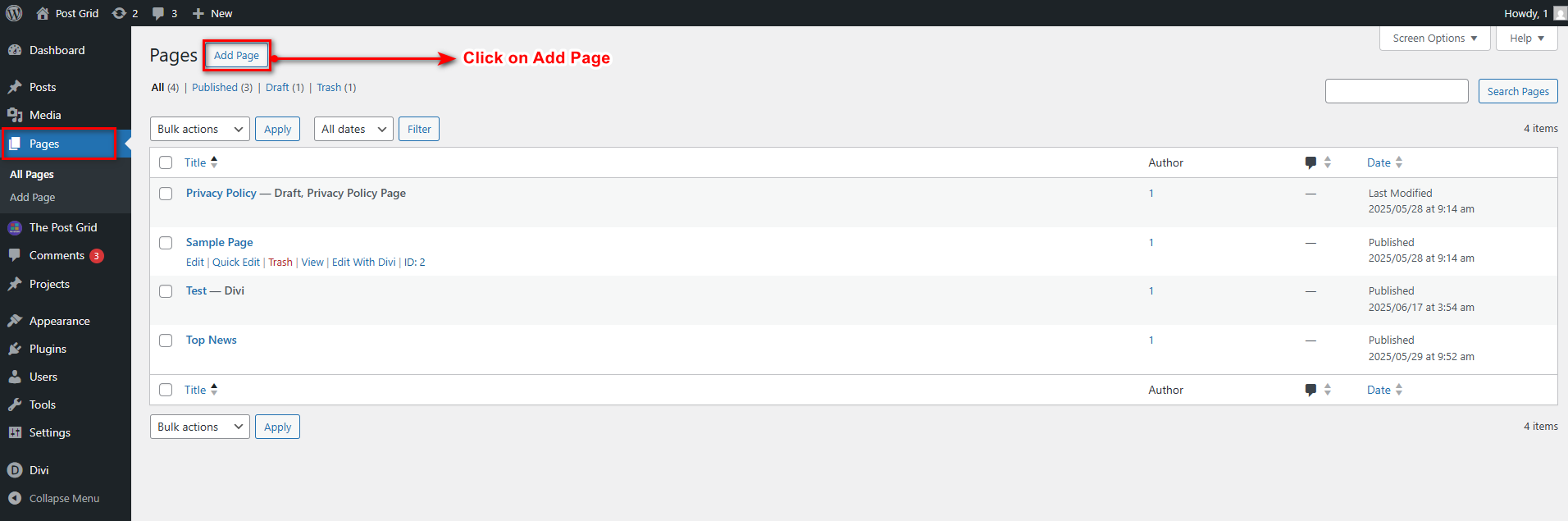 Build Page With Divi – Post Grid Plugin for WordPress
