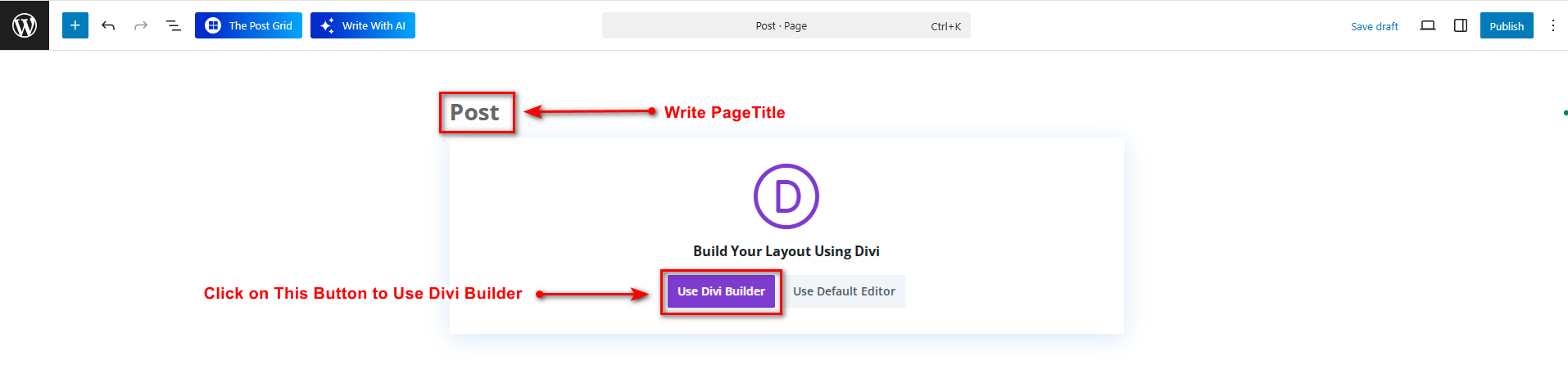 Build Page With Divi – Post Grid Plugin for WordPress