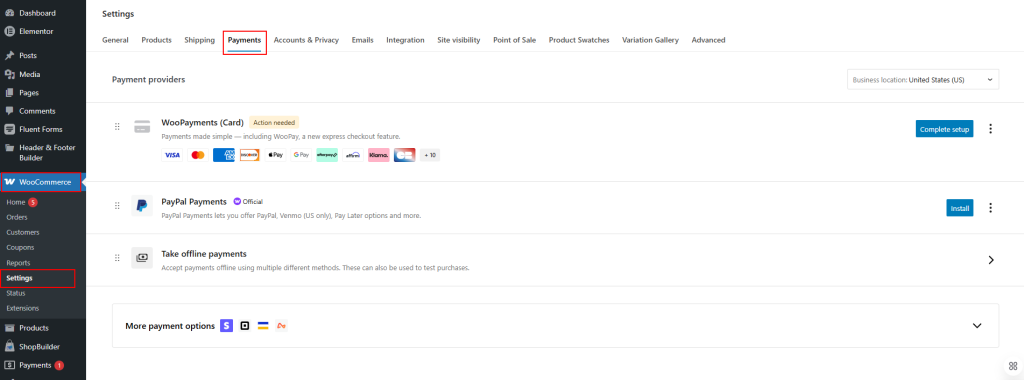 payment method