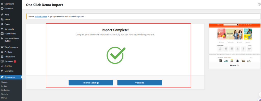 import complete