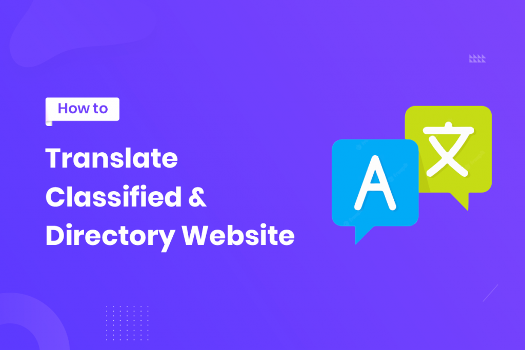 How to translate classified and directory website