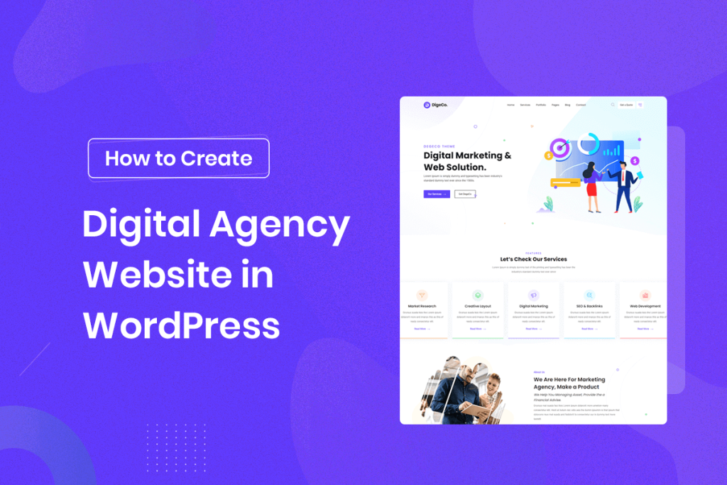 how to create digital agency website