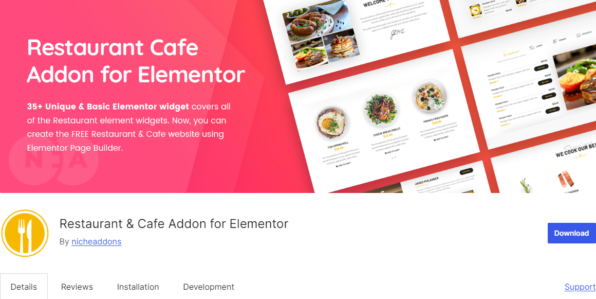 Restaurant & Cafe Addon for Elementor