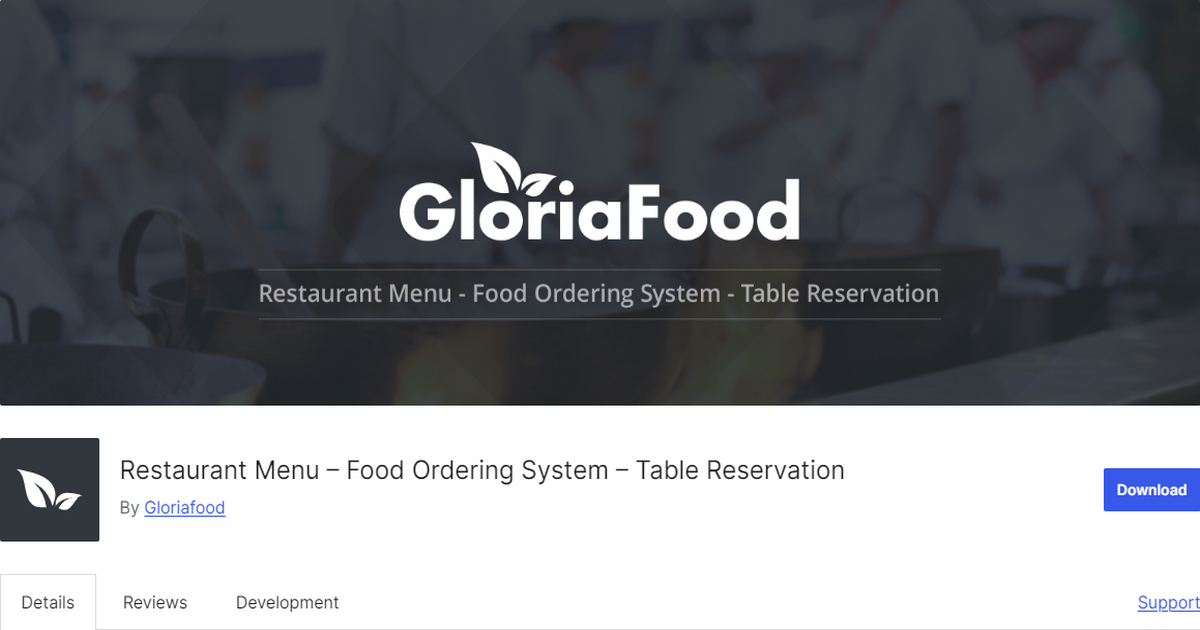 Restaurant Menu By Gloriafood plugin