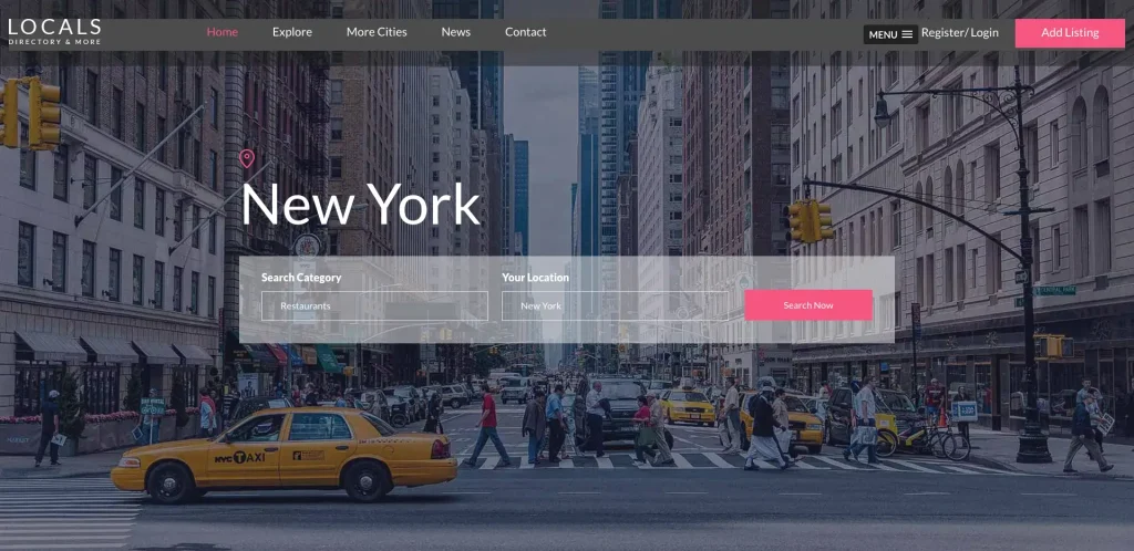 Locals Directory is a free directory website template