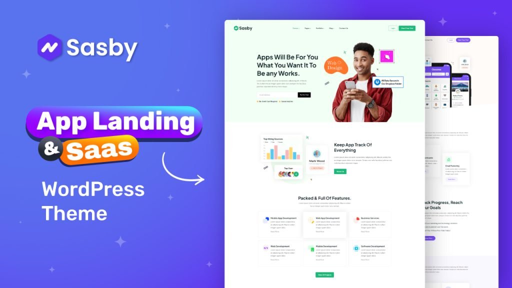 Sasby – App Landing & Saas WordPress Theme