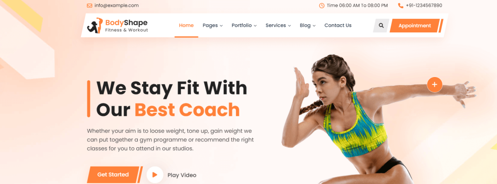 BodyShape - best yoga website template