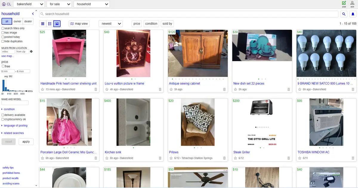 Listings for sale
