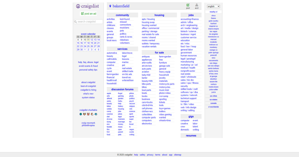 Category based listing