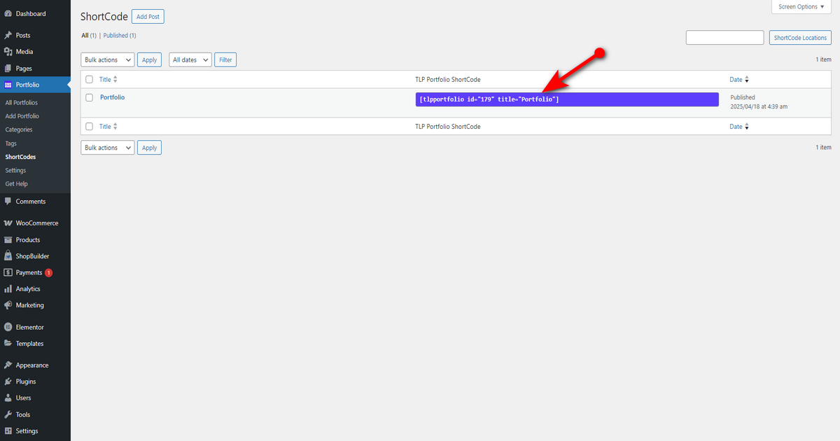 Copy shortcode