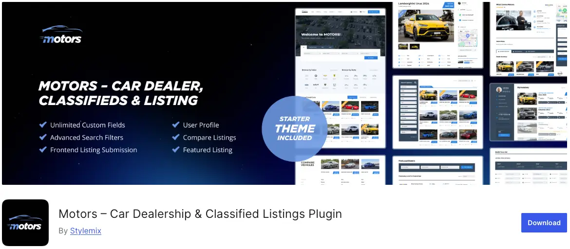 Motors - Car Classified Listing Plugin