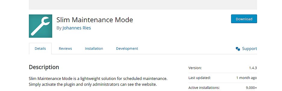 Slim Maintenance Mode