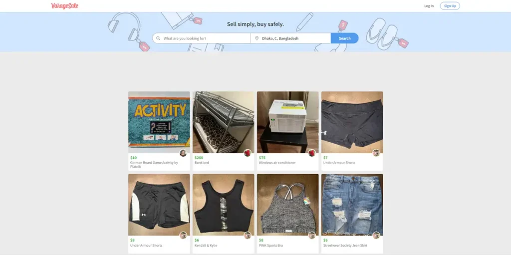 Screenshot of VarageSale