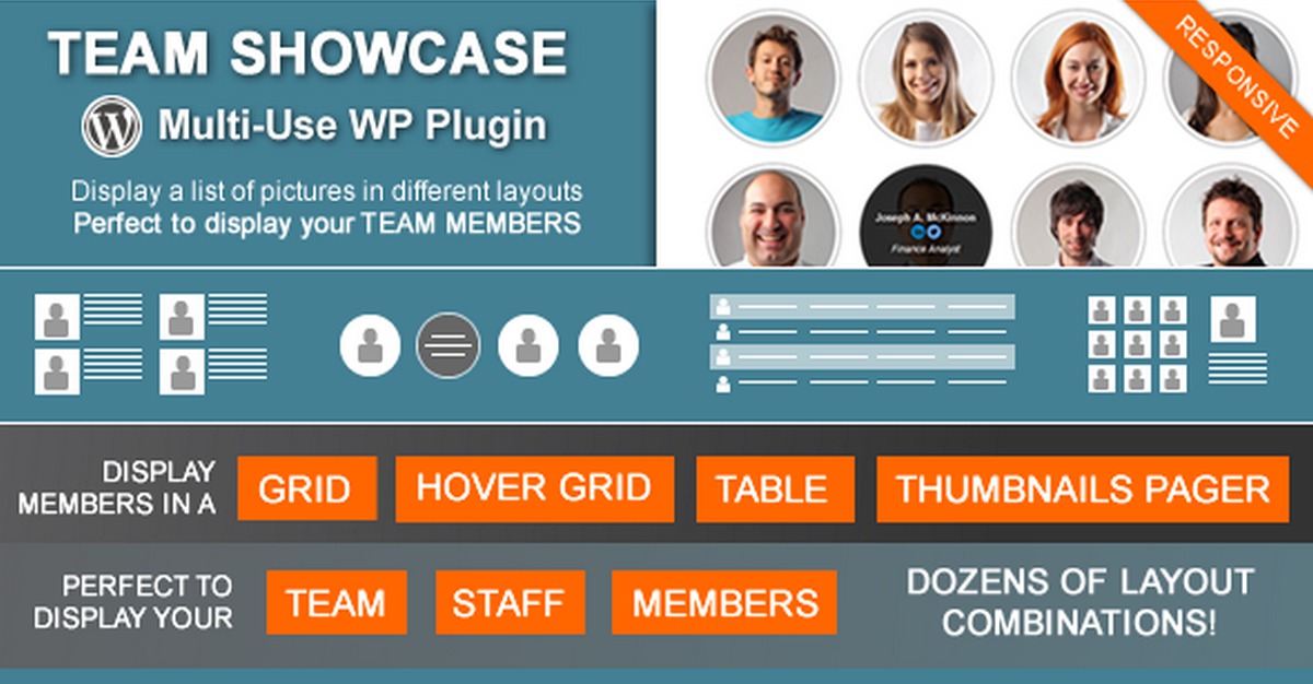 Screenshot of Team Showcase