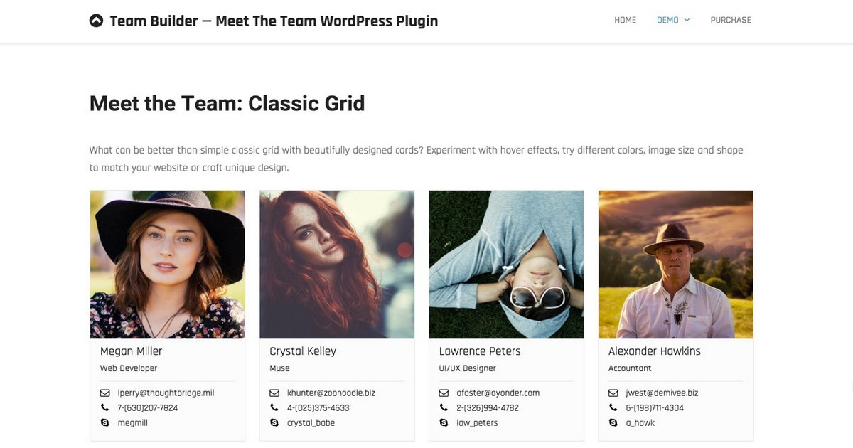 Screenshot of Team Builder