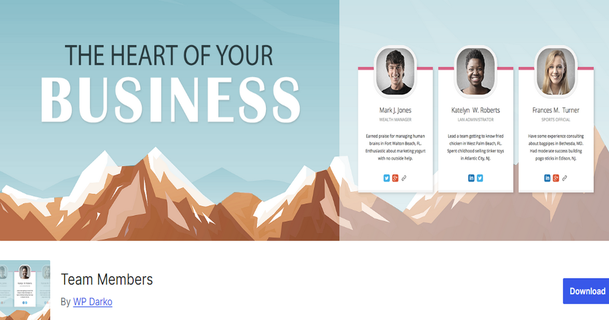 Screenshot of Team Members