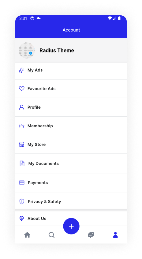 Classified-app-Account