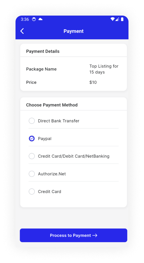 Classified-app-payment
