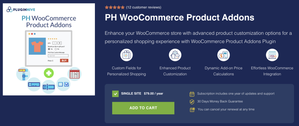 PH WooCommerce Product Add-Ons Plugin