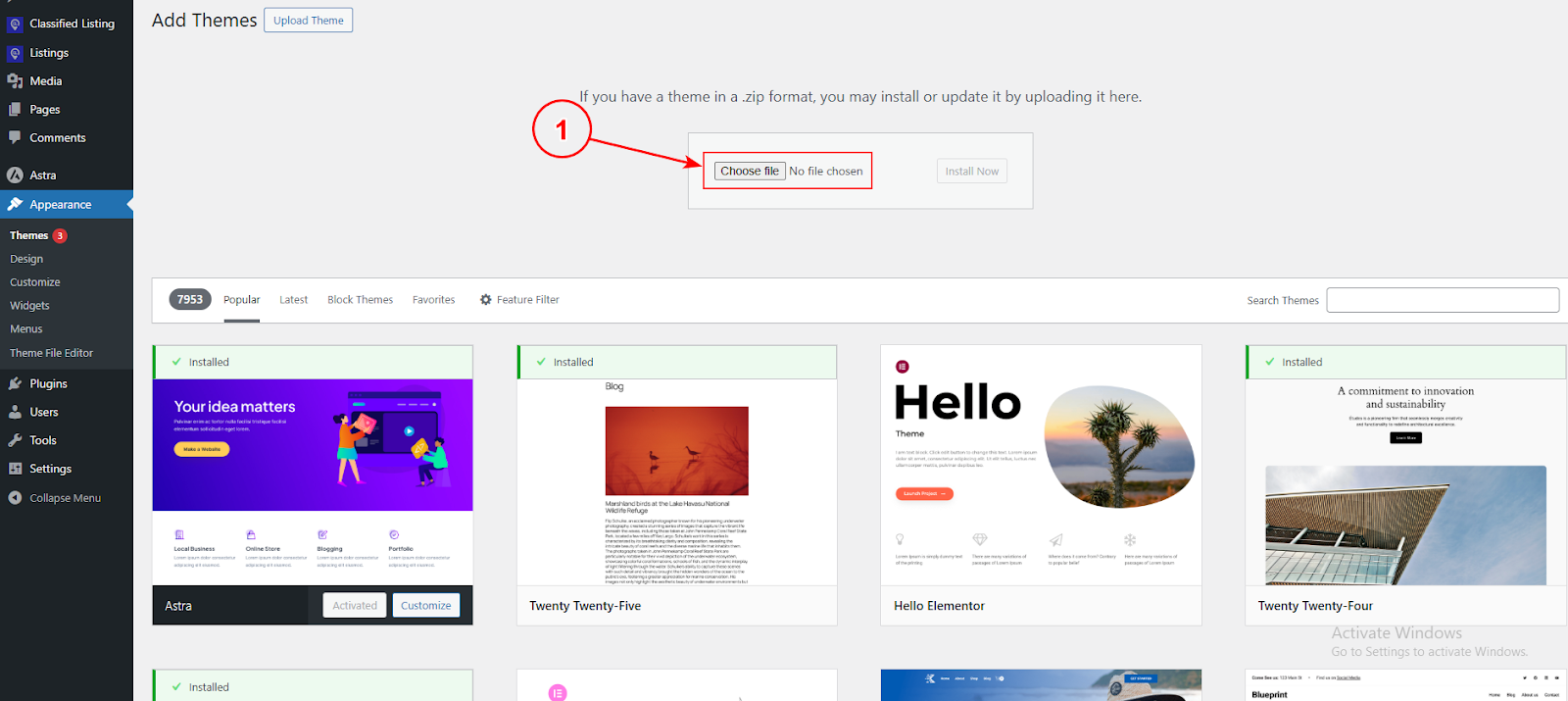 click choose file