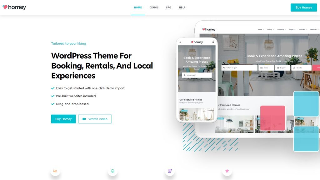 Homey is an Airbnb WordPress theme