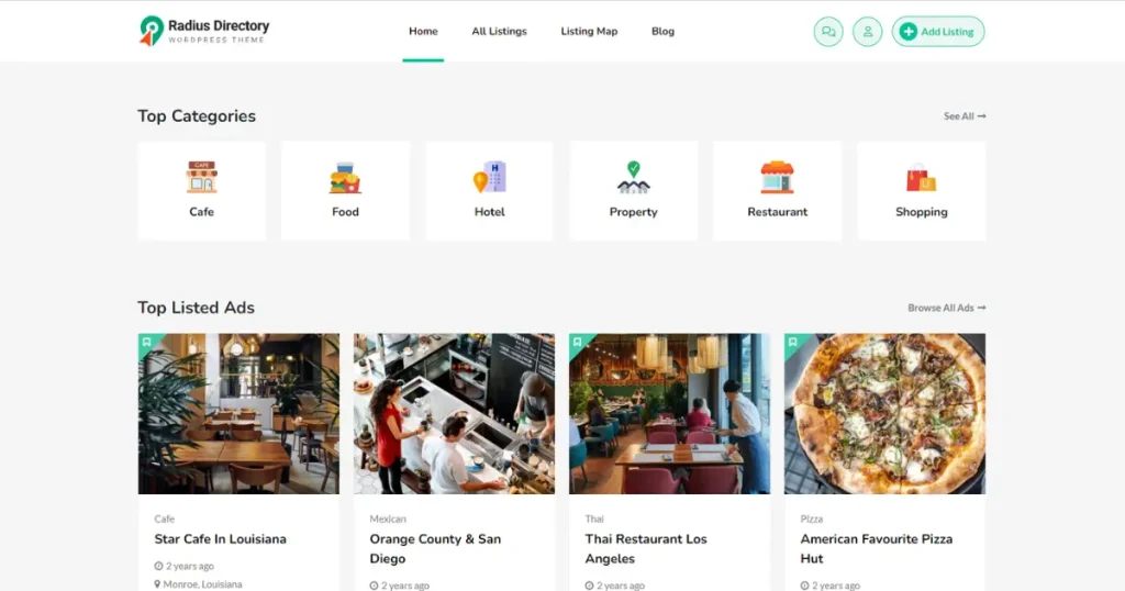 Radius directory theme