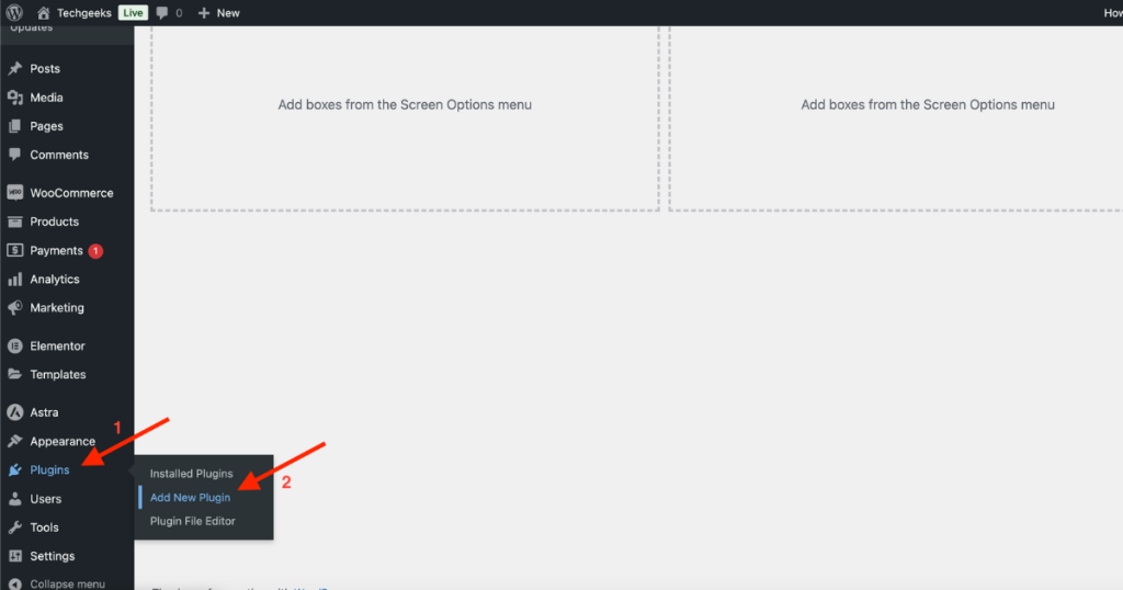 Click on the Add New Plugin option
