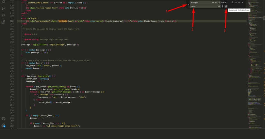 Modify the WordPress admin login file with your new URL path