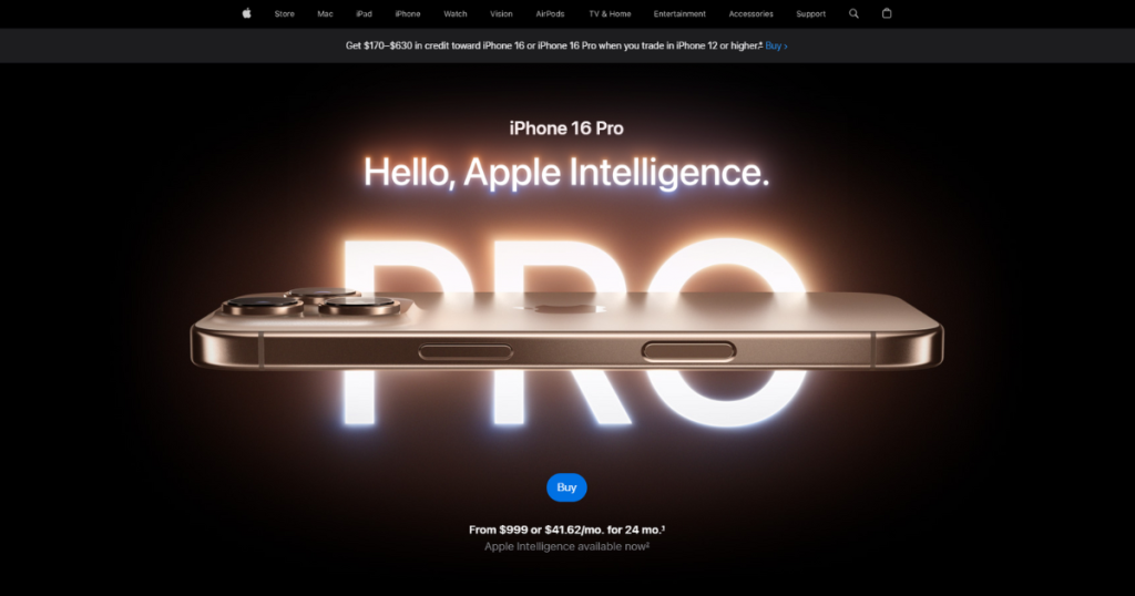 Apple product page